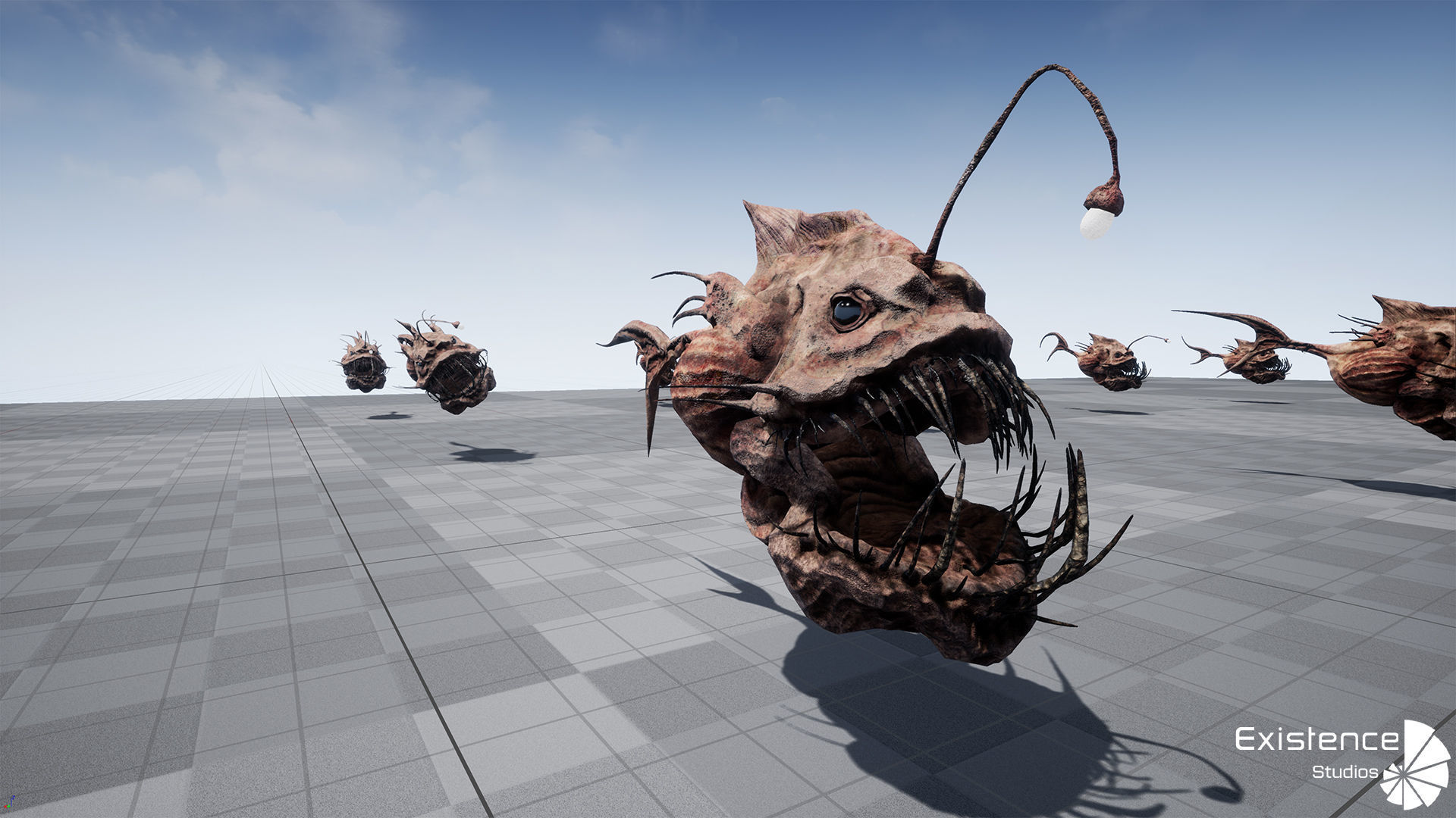 Ocean Monster Fish Pack - Fish low poly model - horror fish - 0 3D Model Collection_29