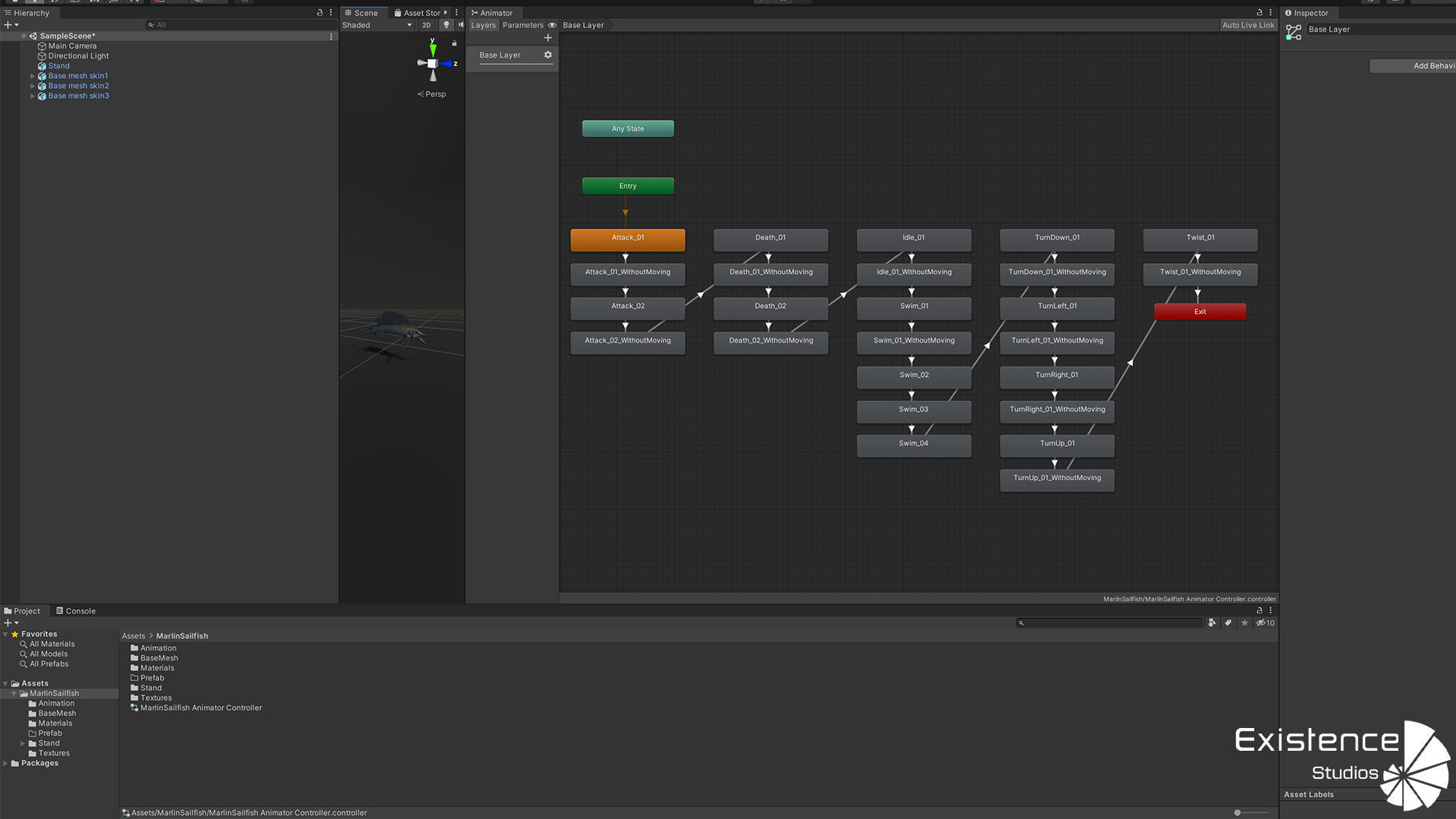 Ocean Monster Fish Pack - Fish low poly model - horror fish - 0 3D Model Collection_51