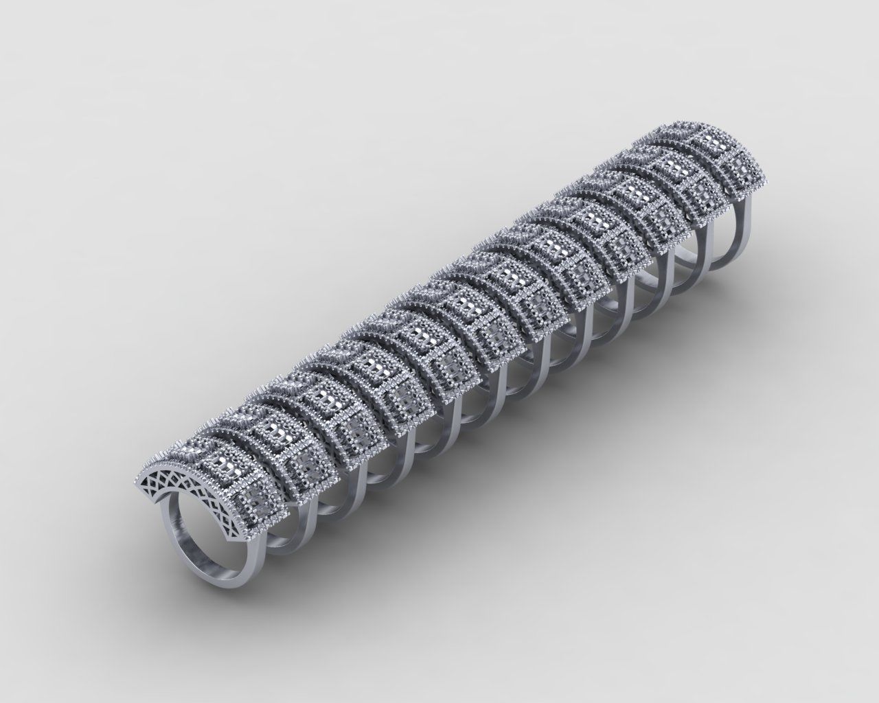 Pack of baguette rings 56-MWC 3D print model_11