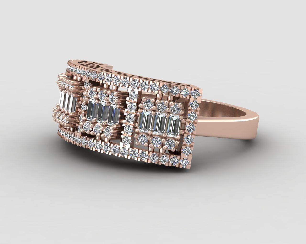 Pack of baguette rings 56-MWC 3D print model_6