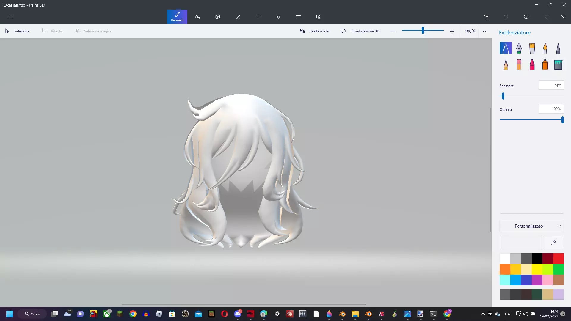 Oka hair  Free 3D print model_0