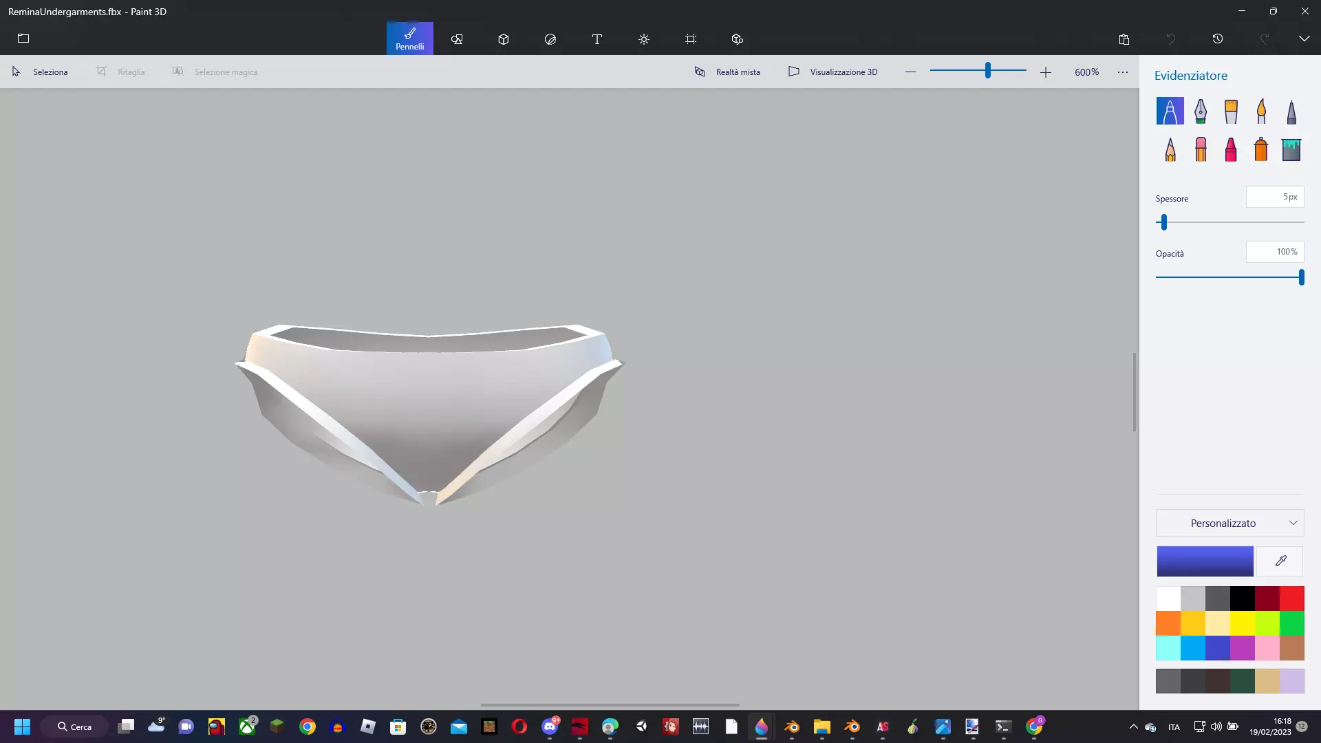 Panties computer screen showing design of heart Free 3D model_0