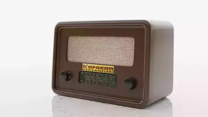 Low Poly Radio vintage Low-poly 3D model