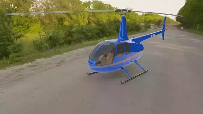 Robinson R44 Animated Helicopter 