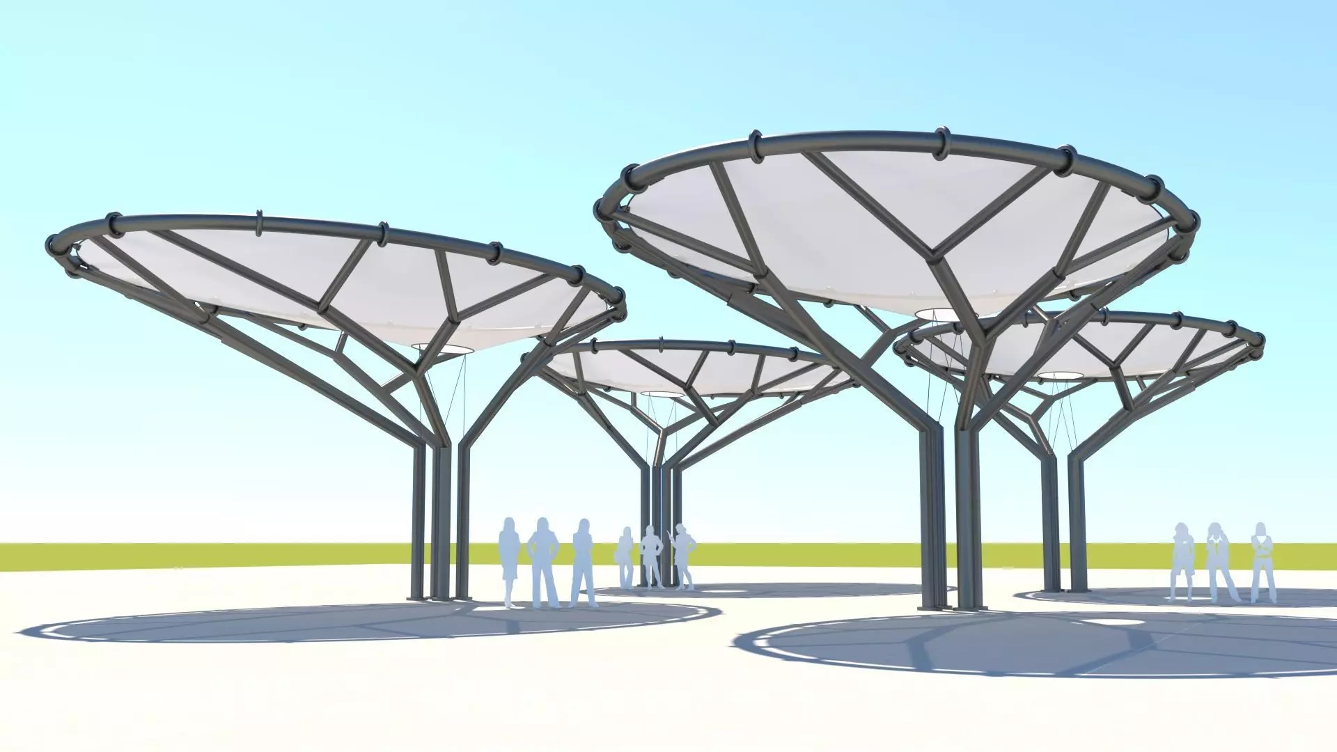 Tensile Membrane Structure 3D model_0