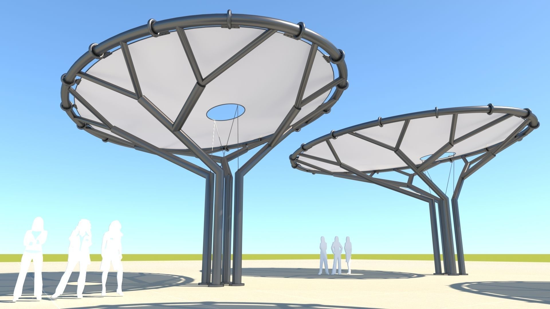 Tensile Membrane Structure 3D model_3