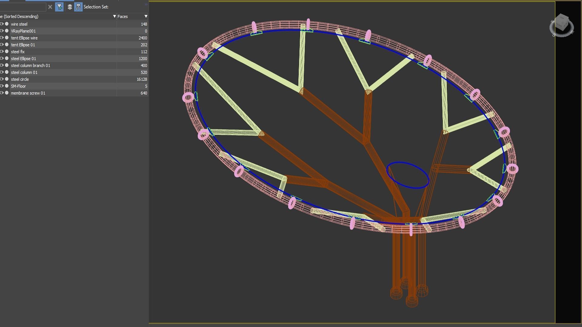 Tensile Membrane Structure 3D model_6