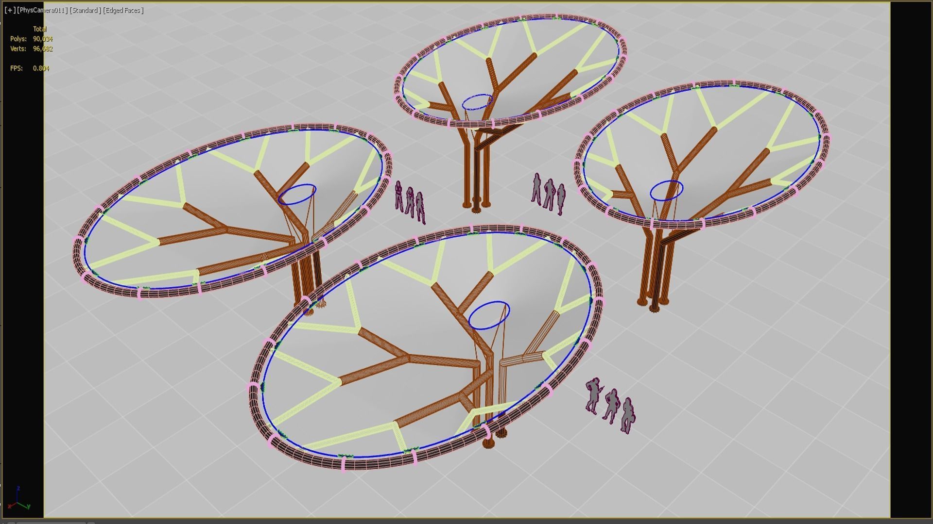 Tensile Membrane Structure 3D model_7