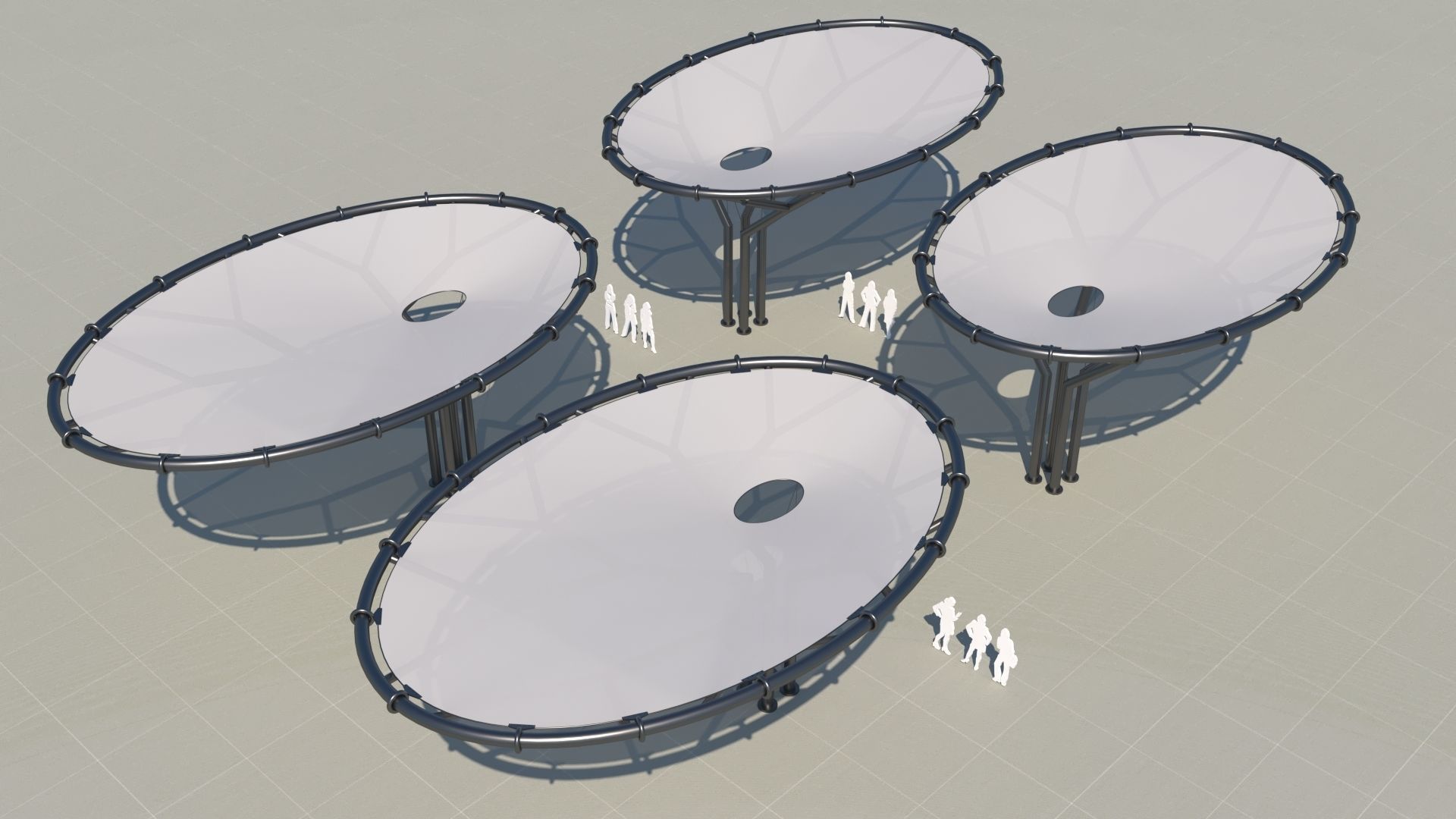 Tensile Membrane Structure 3D model_2
