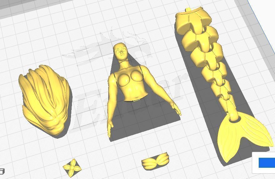 ARIEL MERMAID TOY  3D print model_1