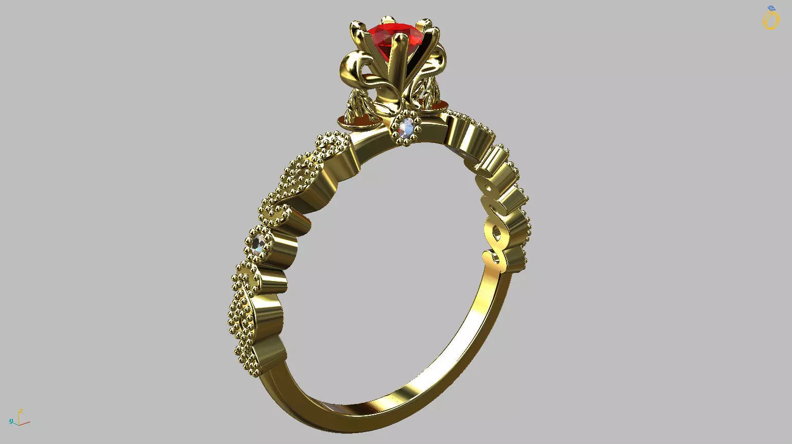 Law Graduate Ring 3D print model