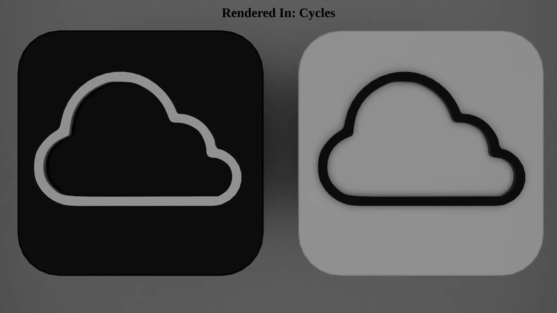 Weather Icon 01 Black White edition Low-poly 3D model_0