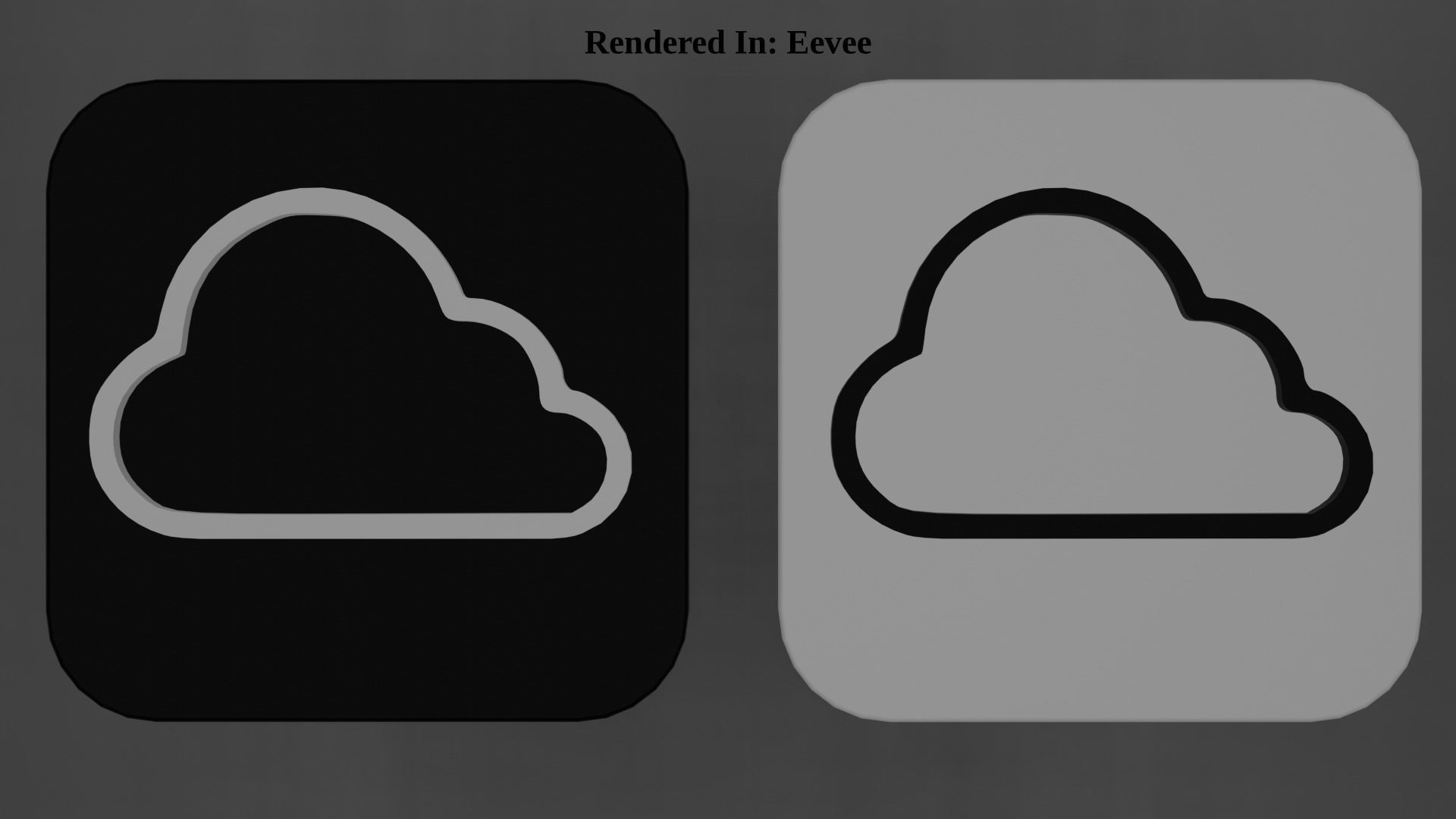 Weather Icon 01 Black White edition Low-poly 3D model_4