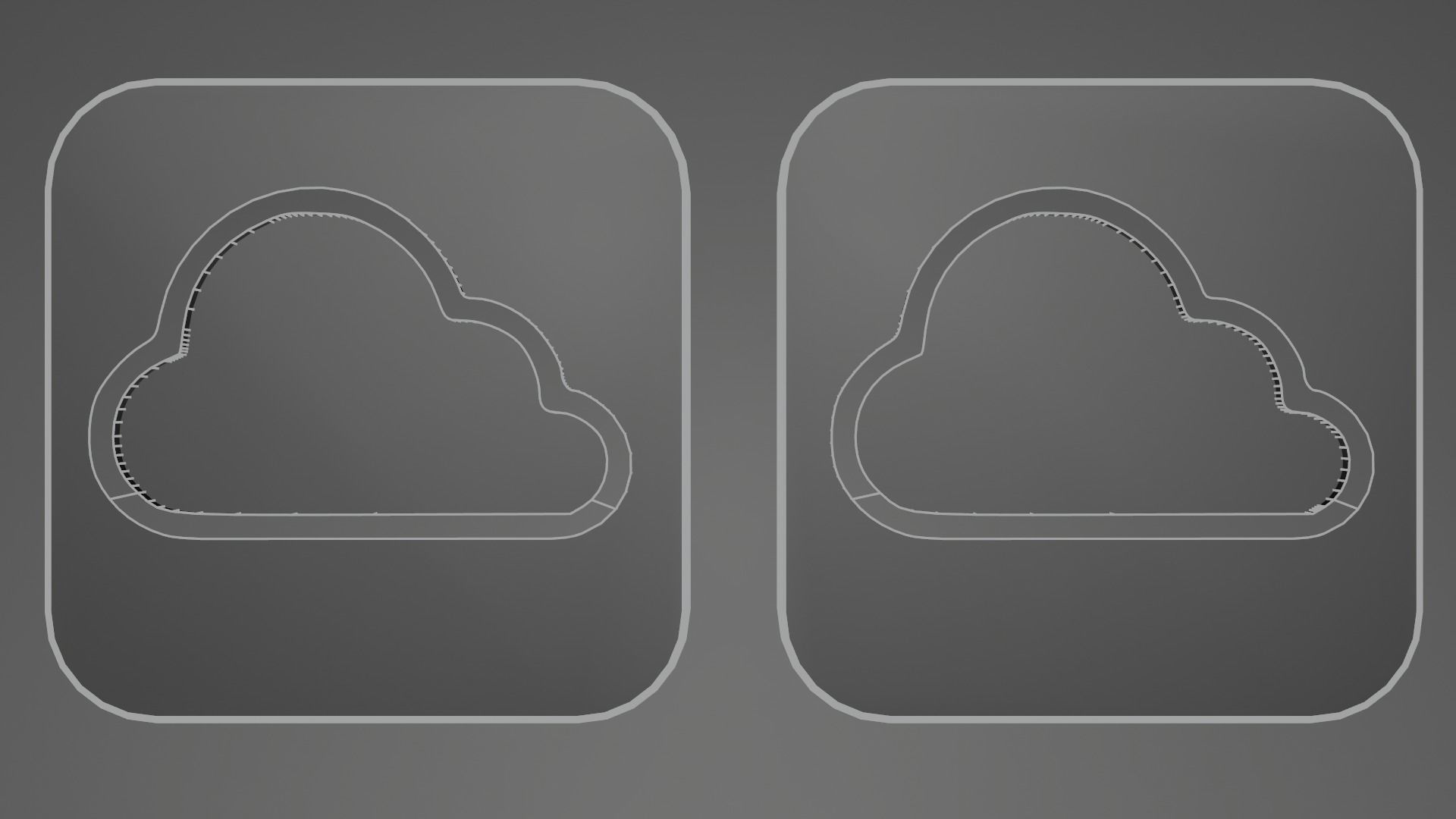 Weather Icon 01 Black White edition Low-poly 3D model_3