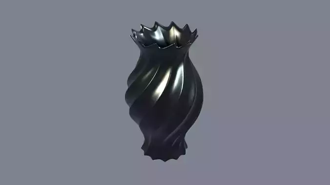 Vase porcelain black 4