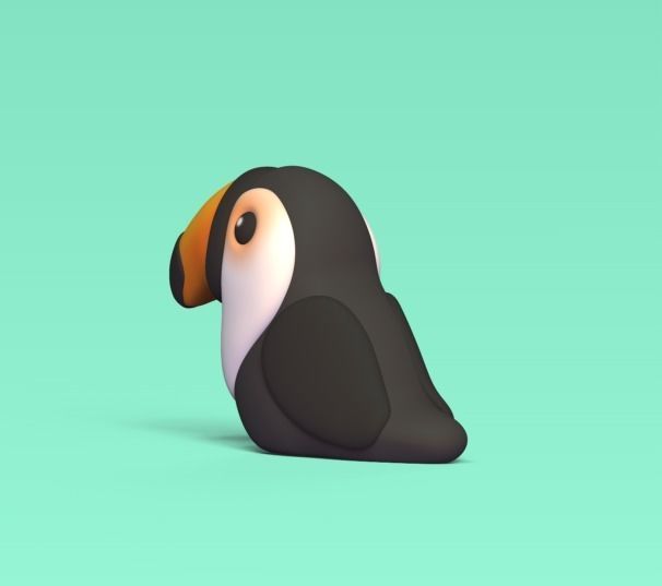 Stylized Toucan 3D print model_2