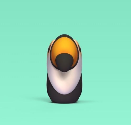 Stylized Toucan 3D print model_1