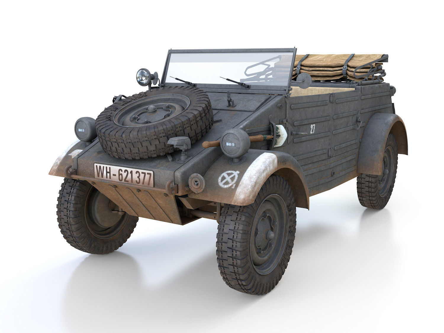 VW - Typ 82 - Kubelwagen - PzGrenDiv Grossdeutschland 3D model_1