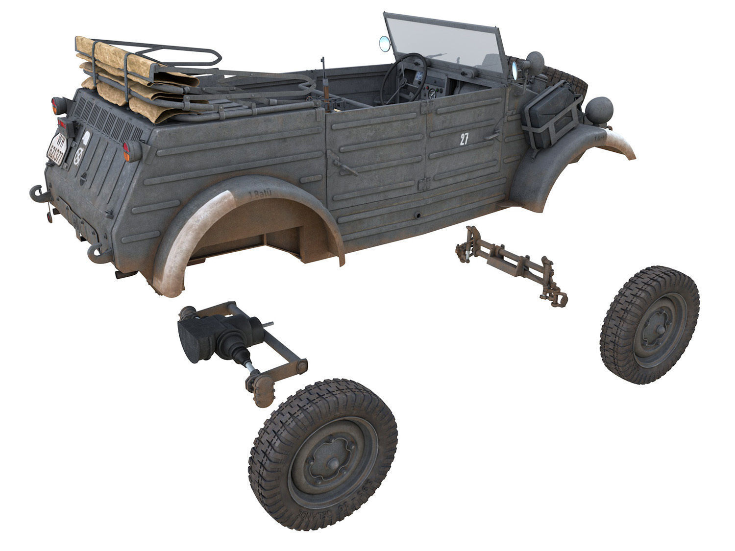 VW - Typ 82 - Kubelwagen - PzGrenDiv Grossdeutschland 3D model_16