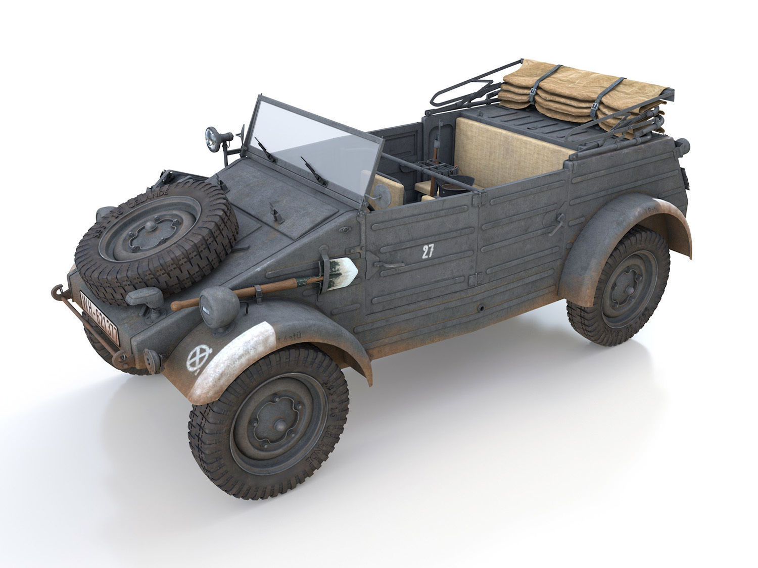 VW - Typ 82 - Kubelwagen - PzGrenDiv Grossdeutschland 3D model_2
