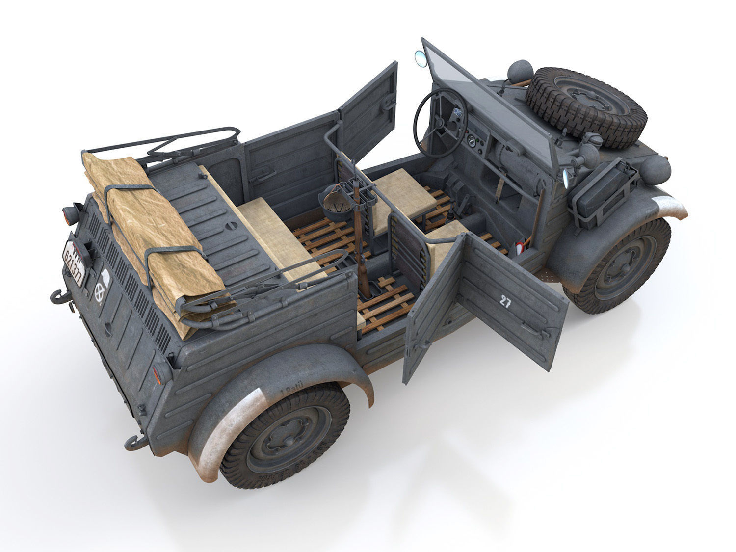 VW - Typ 82 - Kubelwagen - PzGrenDiv Grossdeutschland 3D model_11