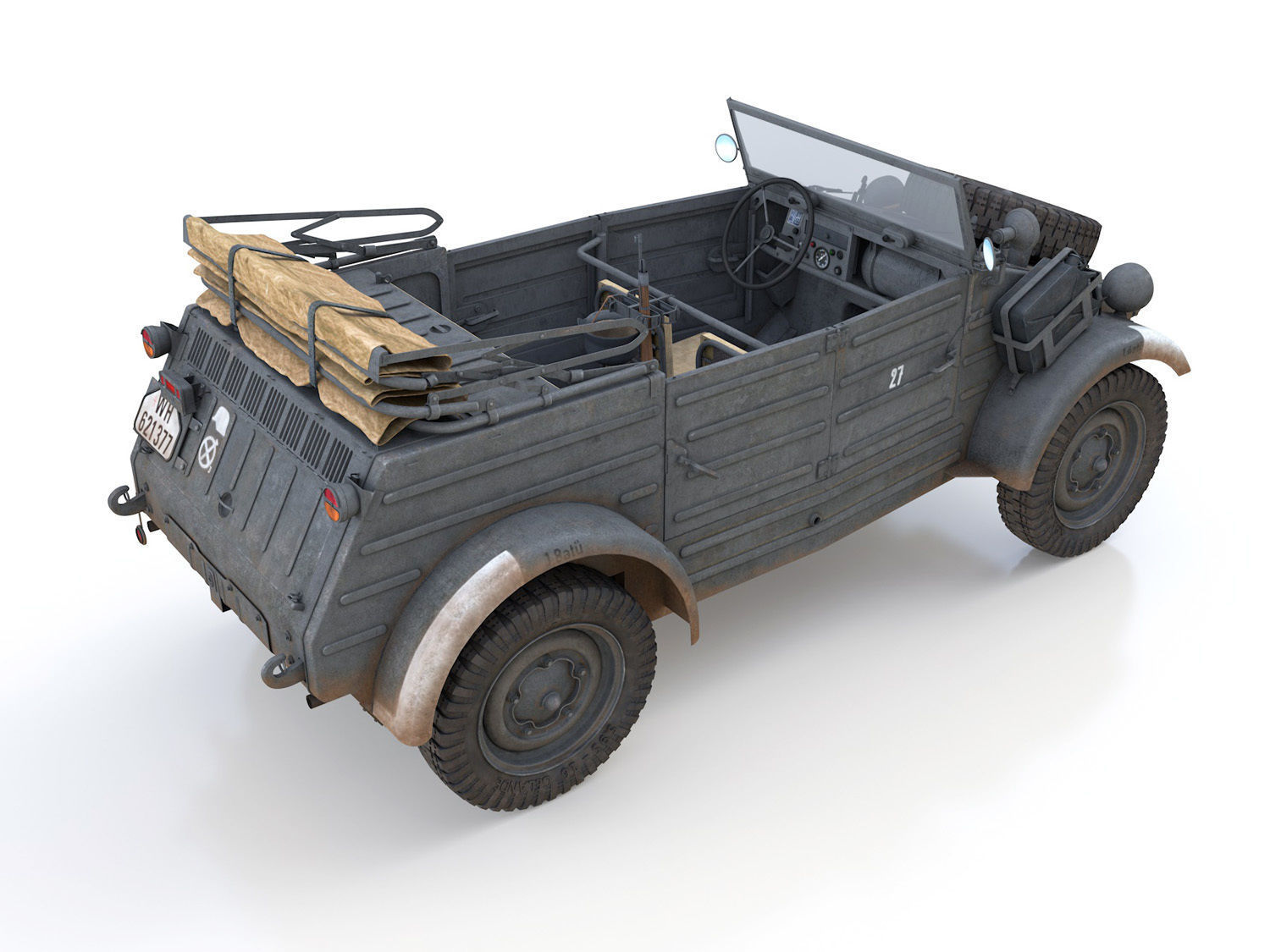 VW - Typ 82 - Kubelwagen - PzGrenDiv Grossdeutschland 3D model_6