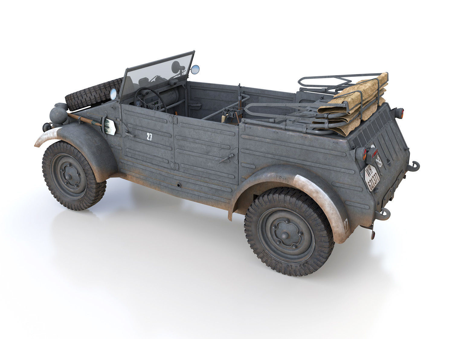 VW - Typ 82 - Kubelwagen - PzGrenDiv Grossdeutschland 3D model_3