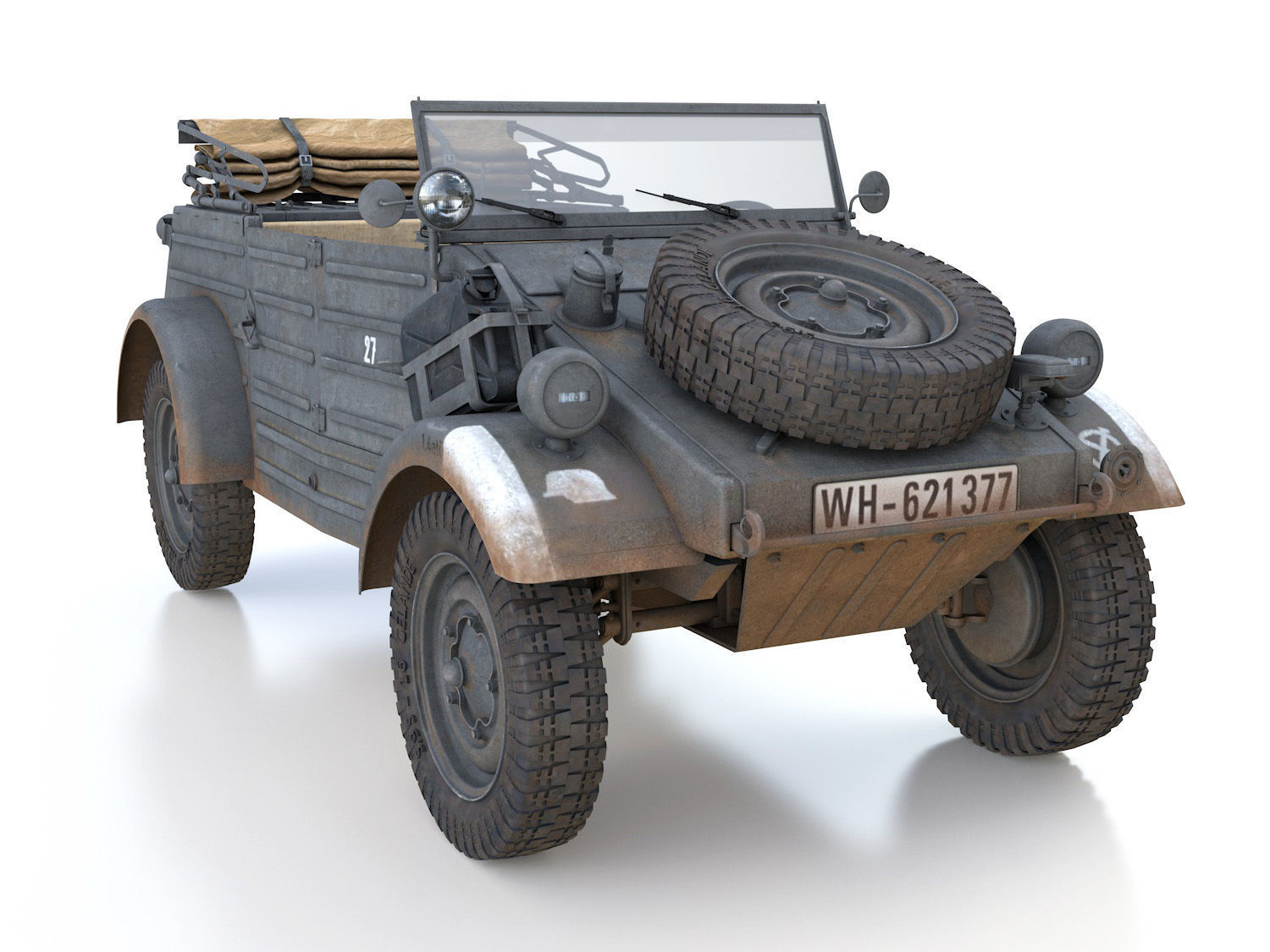 VW - Typ 82 - Kubelwagen - PzGrenDiv Grossdeutschland 3D model_8