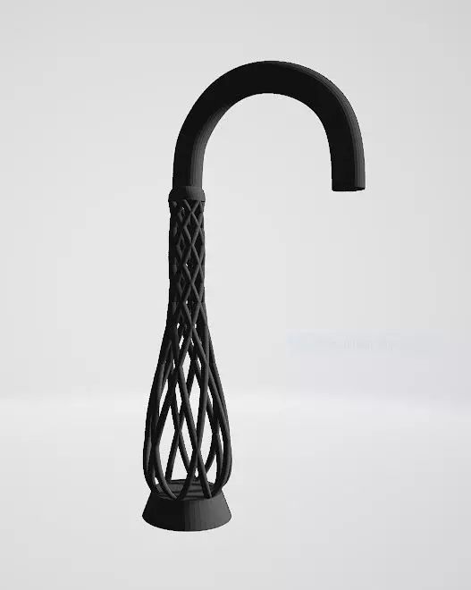 modern kitchen tap  3D print model_0