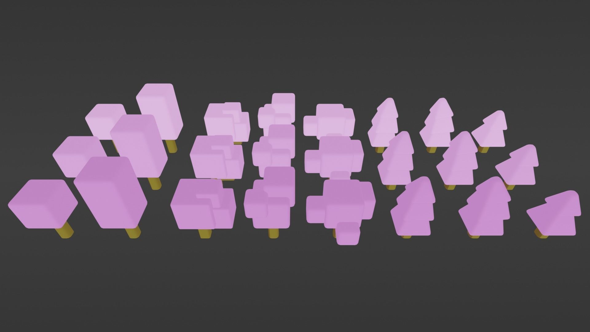 lowLY Poly Cartoon Seasons Nature Low-poly 3D model_9