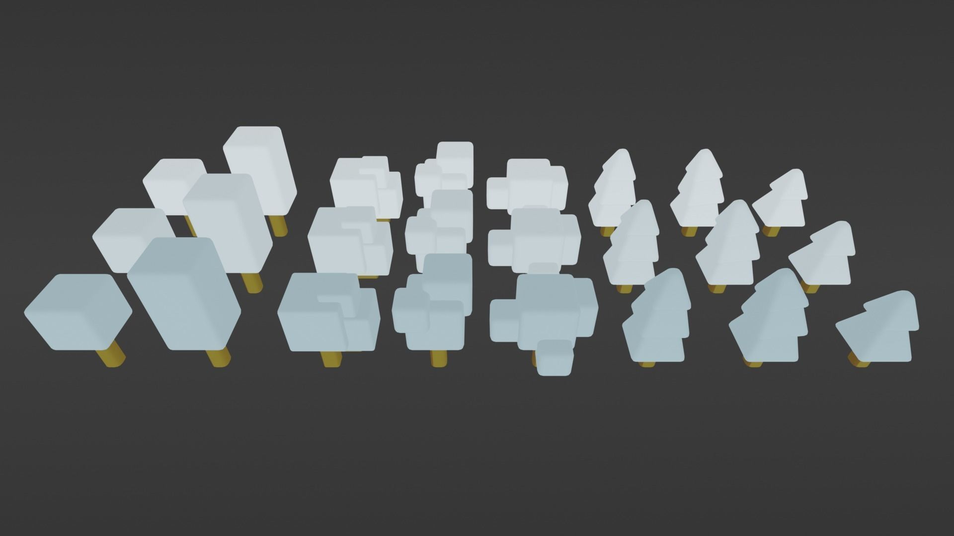 lowLY Poly Cartoon Seasons Nature Low-poly 3D model_6