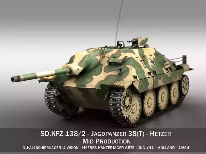 Jagdpanzer 38 t - Hetzer - 233 3D model