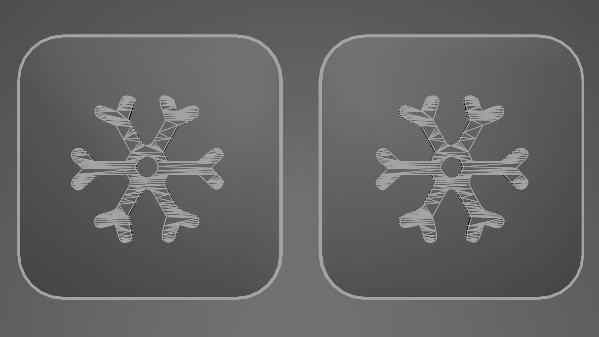 Weather Icon 05 Black White edition Low-poly 3D model_3