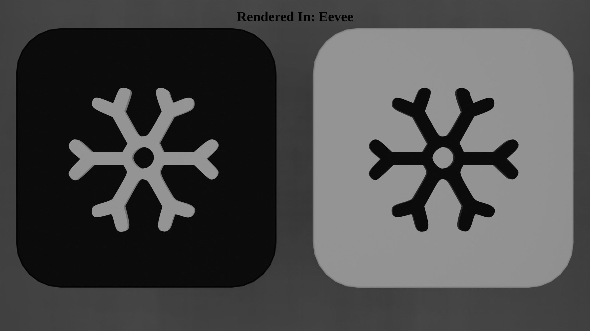 Weather Icon 05 Black White edition Low-poly 3D model_6