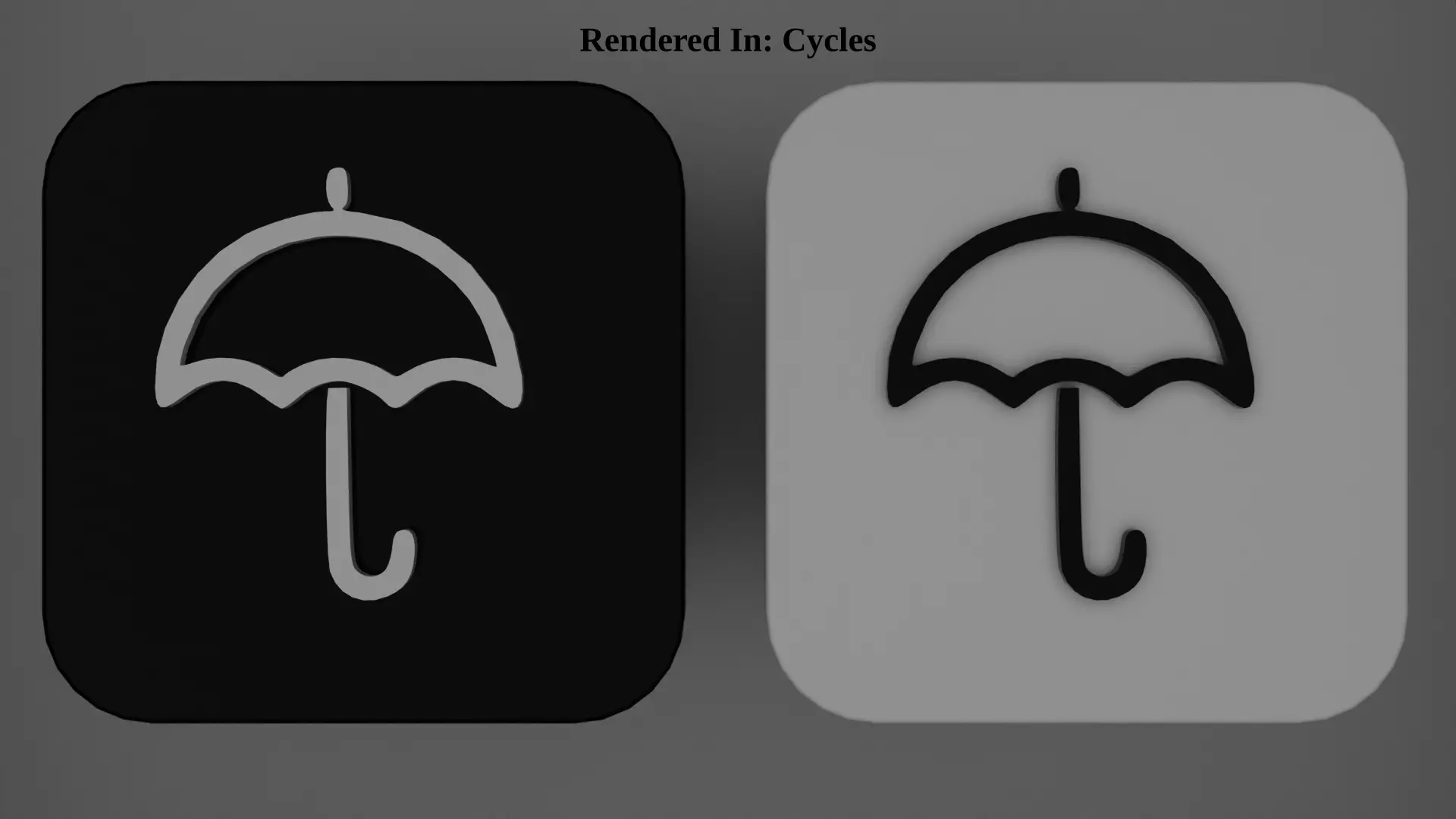Weather Icon 06 Black White edition Low-poly 3D model_0