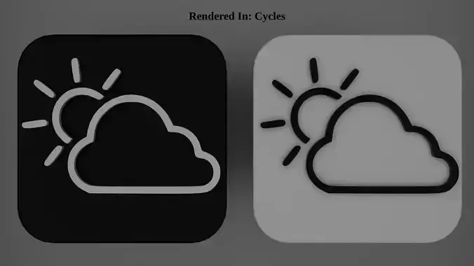 Weather Icon 11 Black White edition