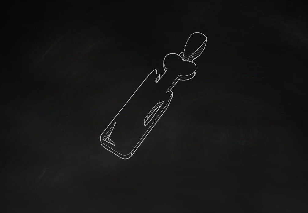 Model 960 I Zombie Initial Letter Alphabet Pendant 3D print model_9