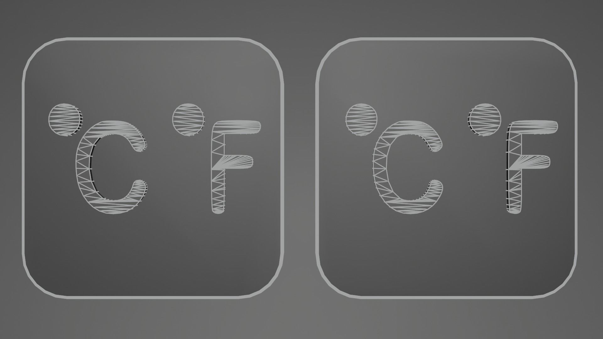 Weather Icon 12 Black White edition Low-poly 3D model_3