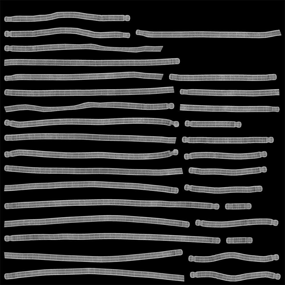 Body Harness Low-poly 3D model_10