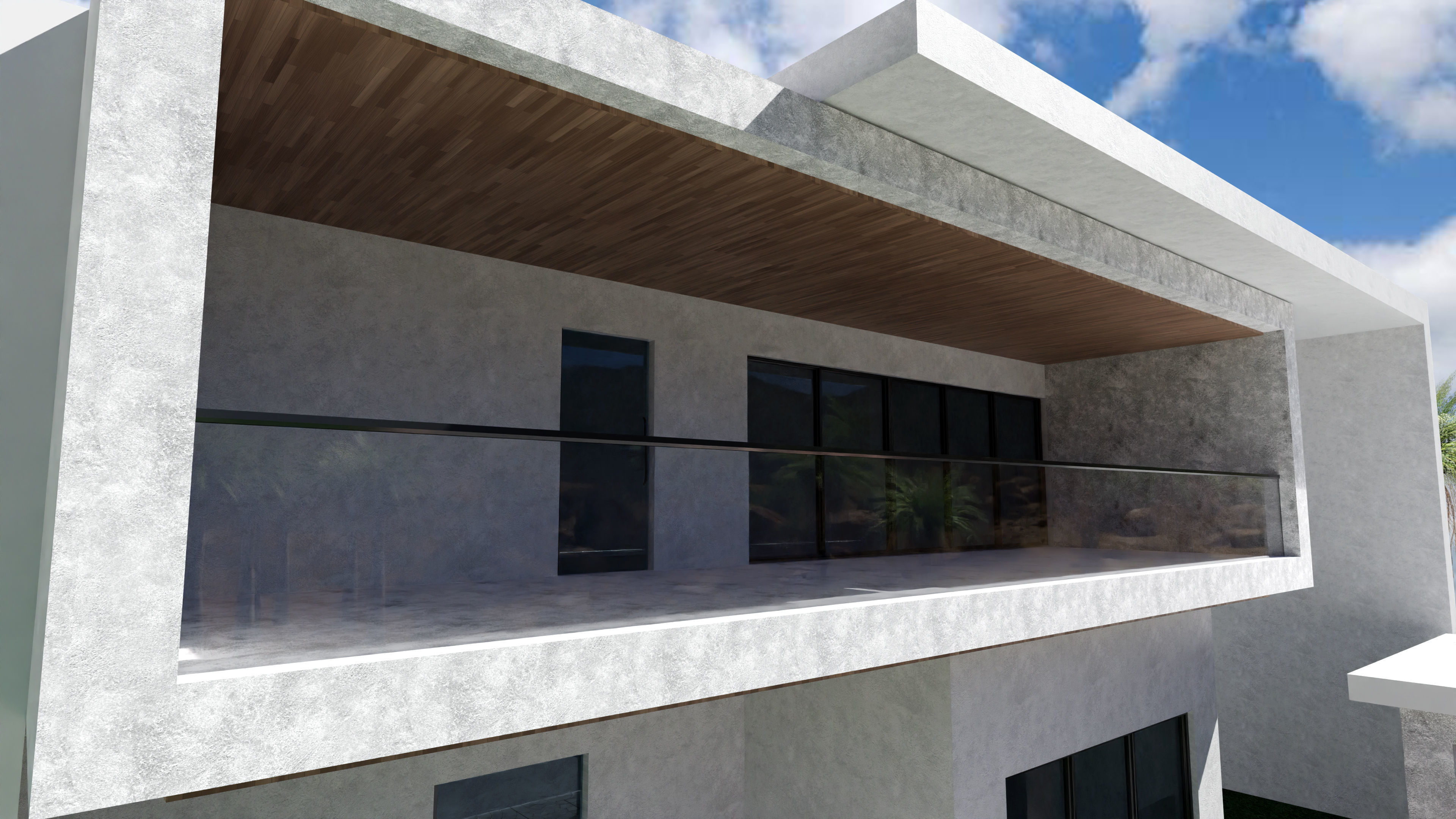 Modren Luxury House Low-poly 3D model_3