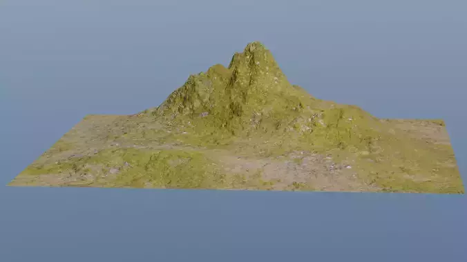 Aerial Grassy and Rocky Mountain 1