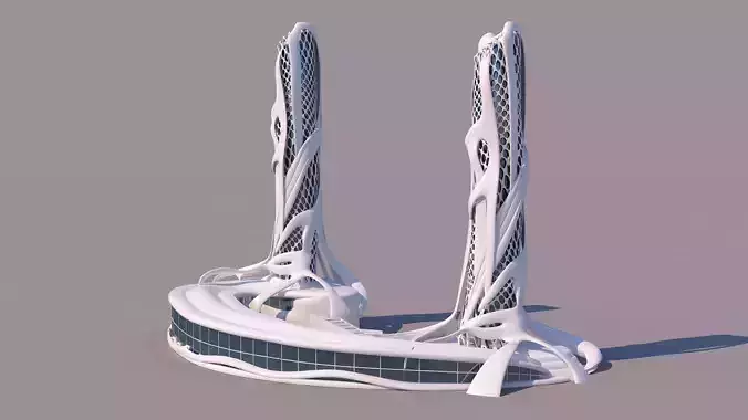 0082 - Organic Skyscraper 3D model
