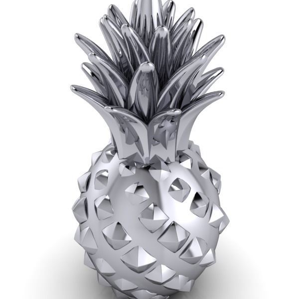 Pine Apple fruit Pendant with bail 3D print model_2