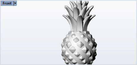 Pine Apple fruit Pendant with bail 3D print model_7