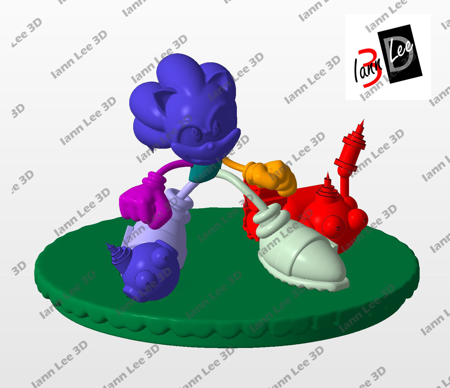 Sonic the Hedgehog Puercoespin Erizo 3D print model_2