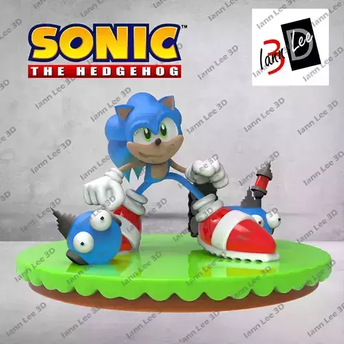 Sonic the Hedgehog Puercoespin Erizo 3D print model