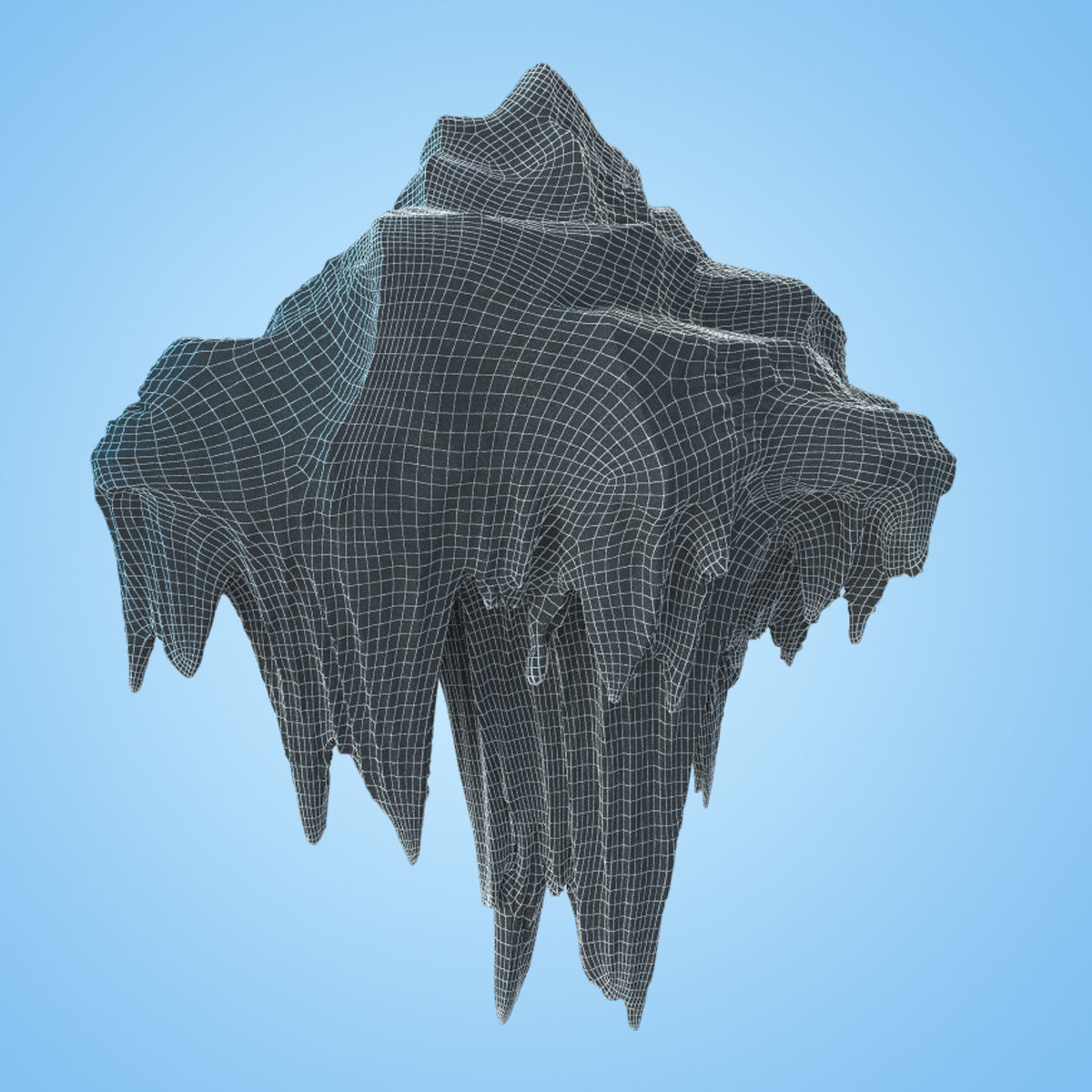 Iceberg 5 floating in ocean 3D model_10