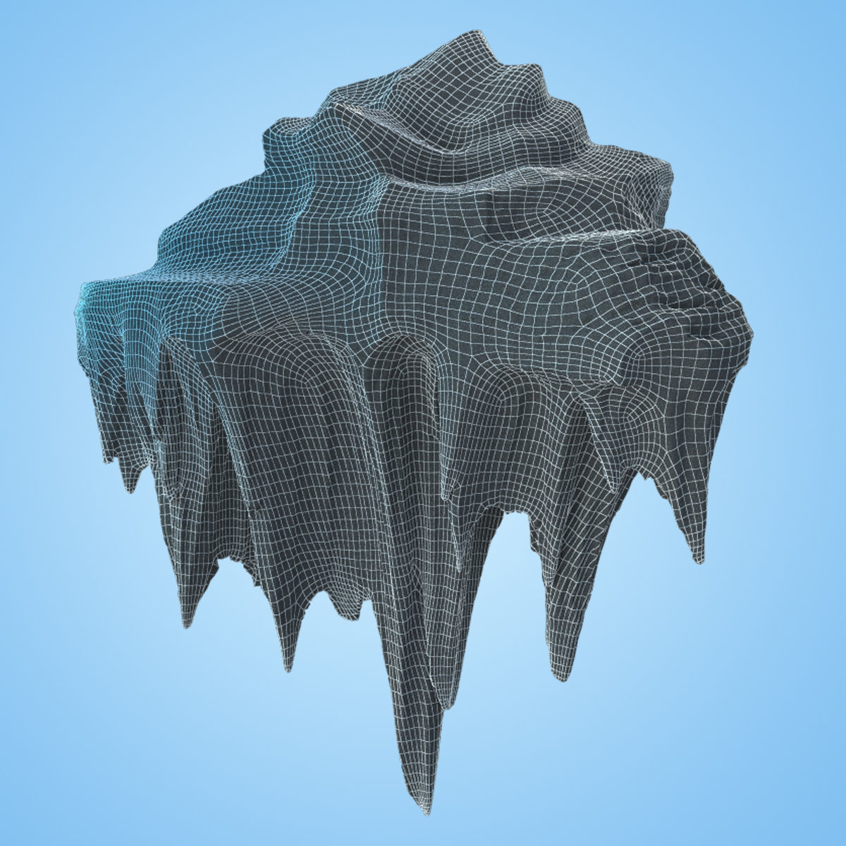 Iceberg 5 floating in ocean 3D model_11