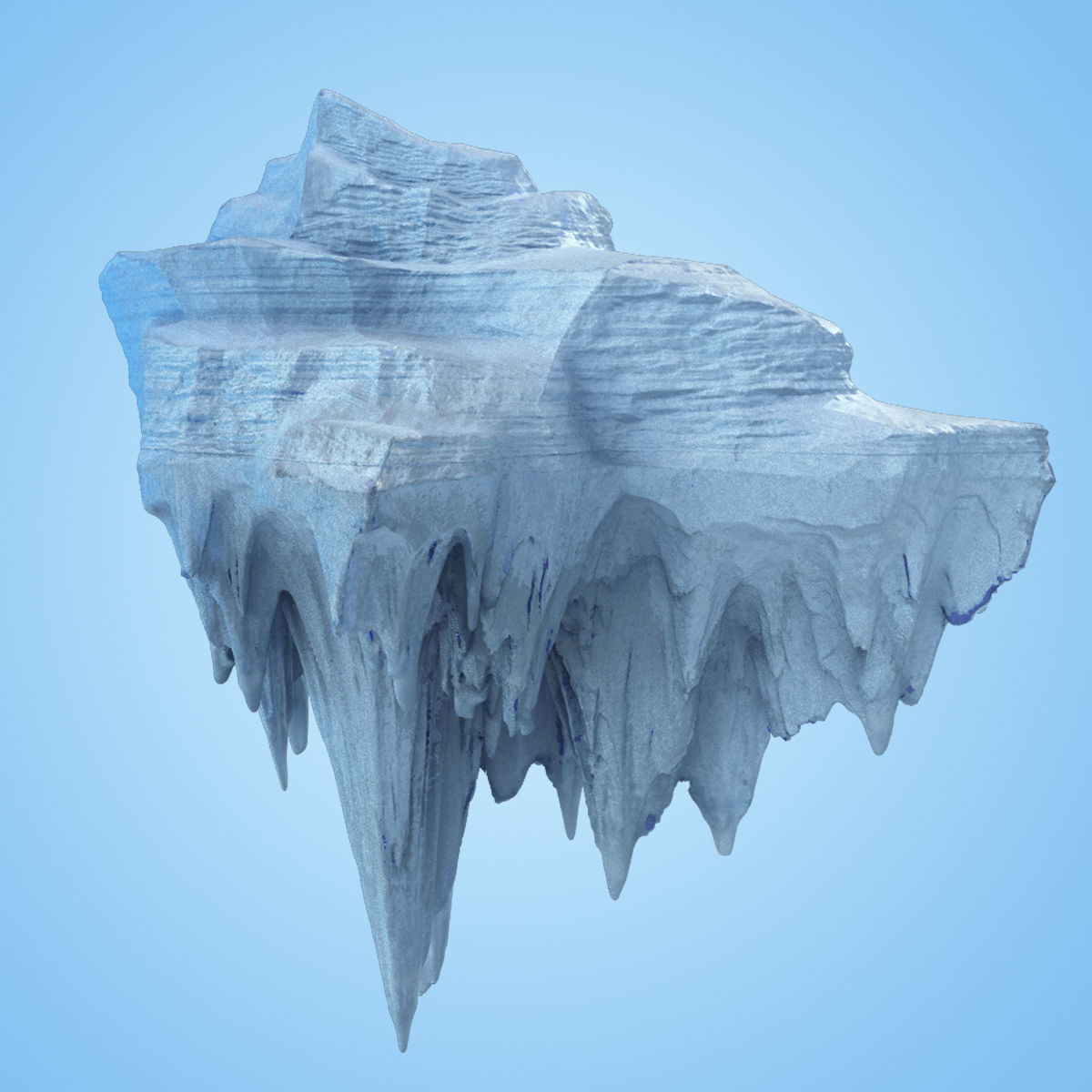 Iceberg 5 floating in ocean 3D model_6
