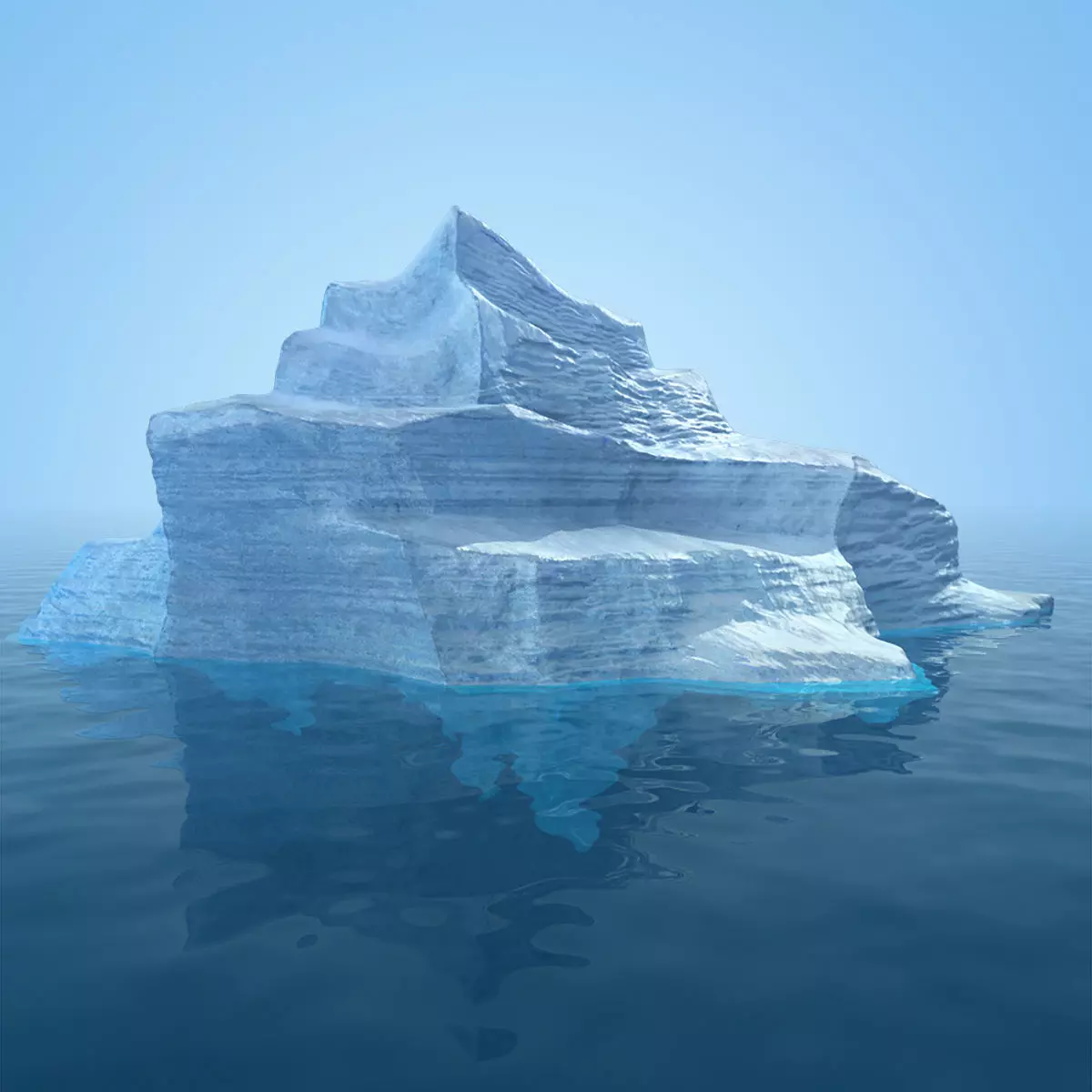 Iceberg 5 floating in ocean 3D model_0